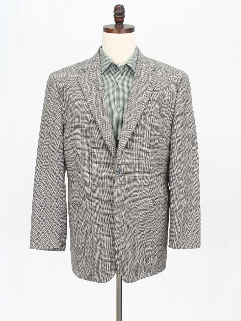 Joseph Abboud 44R Gray Blazer Sport Coat Jacket 2-Button Check W682